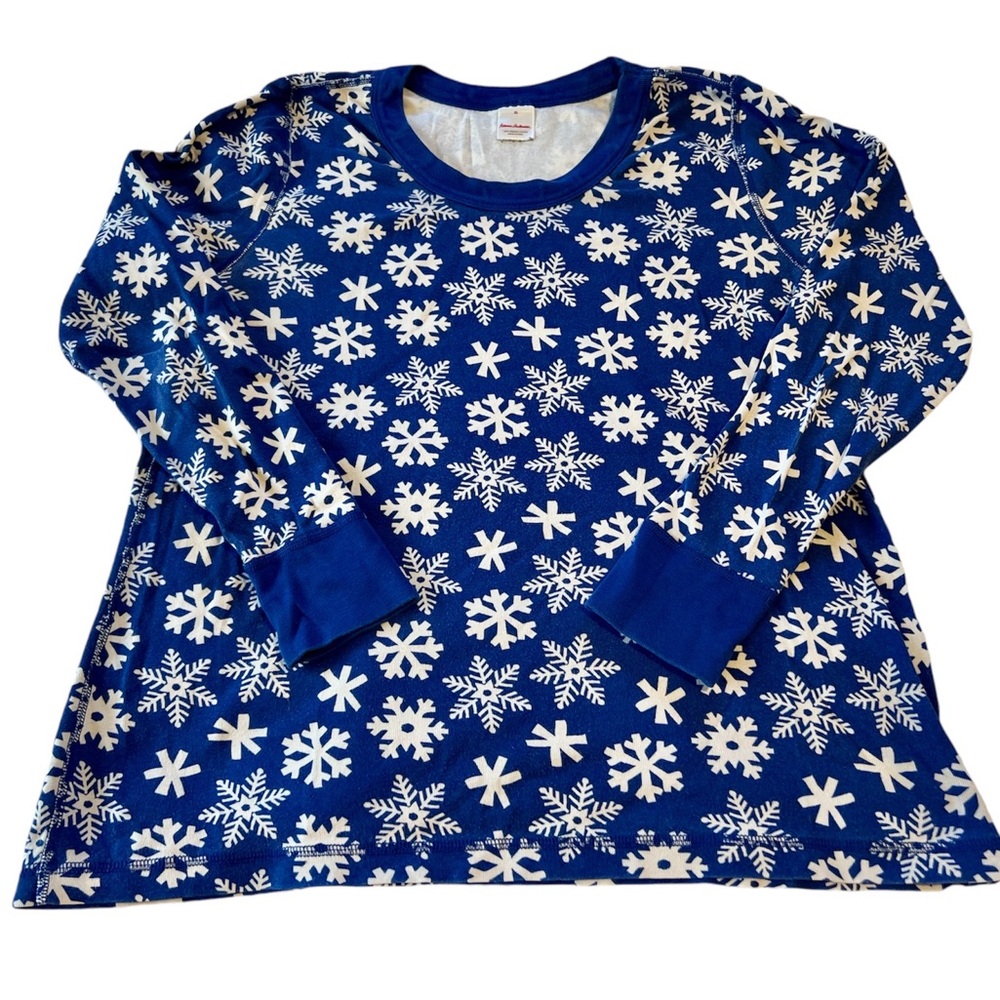 Hanna Andersson Pajama Top - Size Women’s XL, Blue Snowflake
